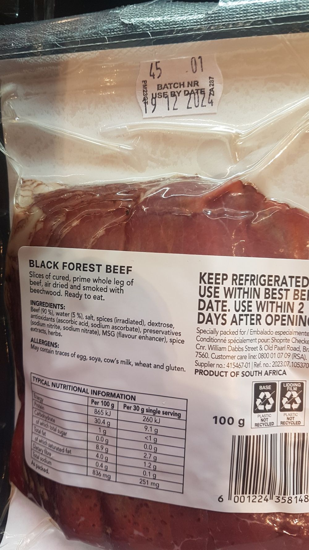 Customer raises alarm over expired cold meats at Checkers