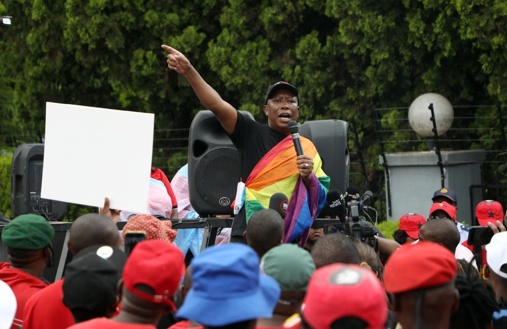 Gay rights are human rights, says Julius Malema at EFF protest against ...
