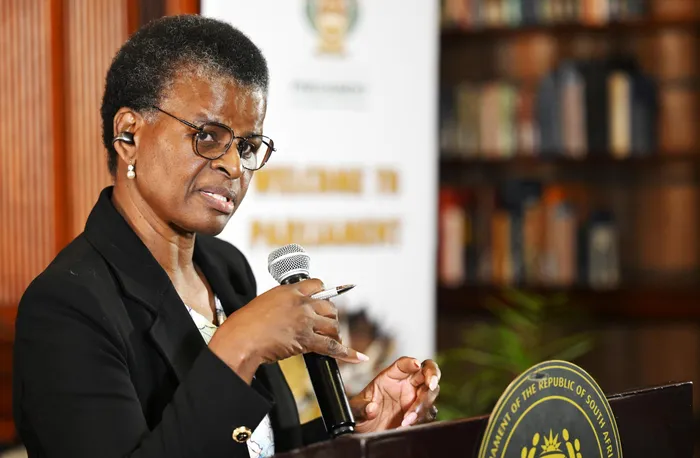 Chairperson of the Portfolio Committee on Social Development, Bridget Masango, addressed the media on Monday as part of the 7th Parliament’s Committee Cluster Media Engagement programme.