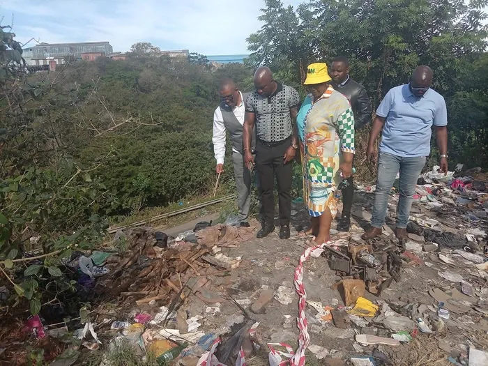 eThekwini Municipality officials and local traditional leadership inspecting the discovery of human remains.