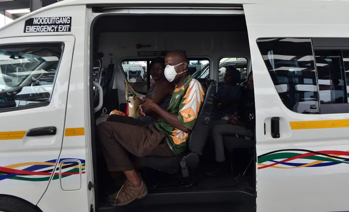 South Africa - Coronavirus - Pretoria - 31 March 2020 - Kopanong Taxi Rank in Hammanskraal comply with the government's regulation to carry a certain number of passengers in their taxis. Picture: Oupa Mokoena/African News Agency (ANA)