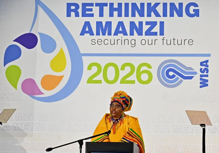 Minister of Water and Sanitation, Pemmy Majodina, delivered an opening address at the Water Institute of Southern Africa 2026 Biennial Conference & Exhibition, taking place at the Cape Town International Convention Centre in Cape Town.