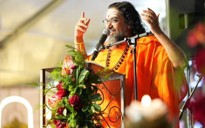 Swami Abhedananda resident Acharya of Chinmaya Mission South Africa. 