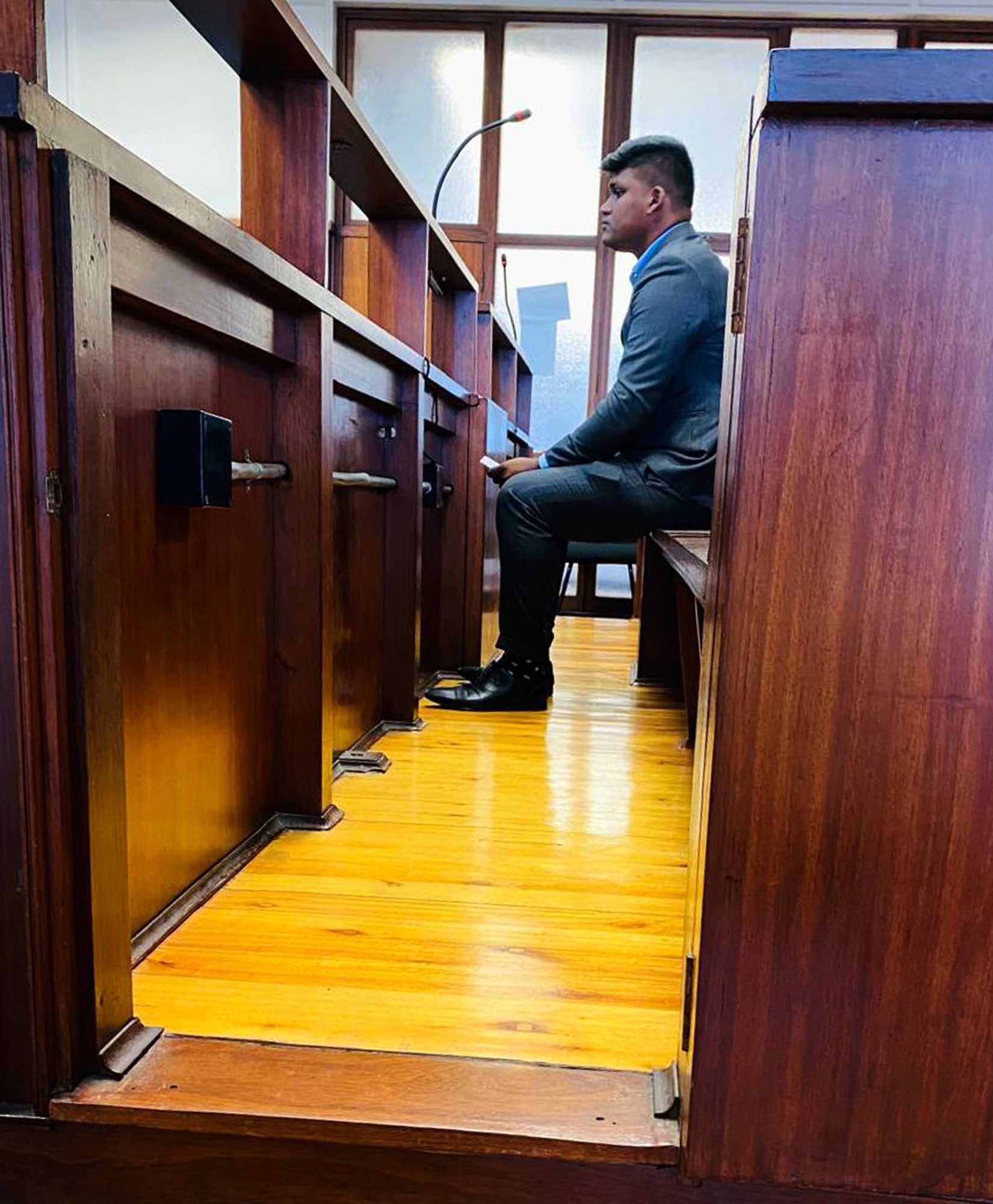 Son accused of killing mom cried as his father asked what happened