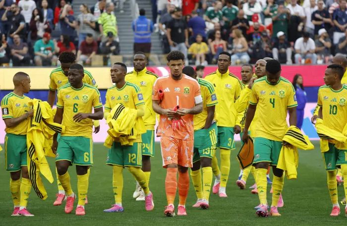 Despite Bafana Bafana’s exit from the World Cup, they excelled in handling the scorching temperatures, ranking second in sweat production among teams reaching the Round of 32, with Aubrey Modiba as the least sweaty player. Picture: Backpagepix
