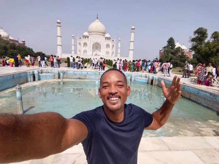 Will Smith at the Taj Mahal in India. Picture: Instagram.