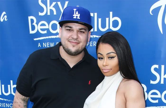 Rob Kardashian and Blac Chyna. Picture: Supplied/Bang Showbiz