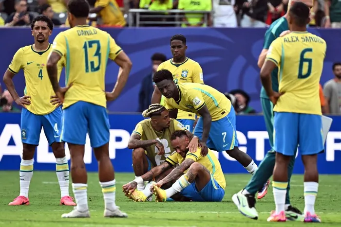 Carlo Ancelotti's Brazil have been dumped out of the World Cup by Norway in the last 16—their earliest exit since 1990. With Neymar, pictured, officially retiring from international football, is it time for a total rebuild around Endrick? Photo: AFP