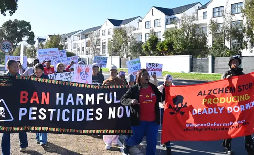 Women farmworkers rally for justice against pesticide exposure and CCMA delays