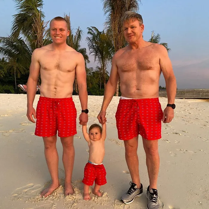 The father of five even suggested they were ready for a role in 'Baywatch'. Picture: gordongram/Instagram