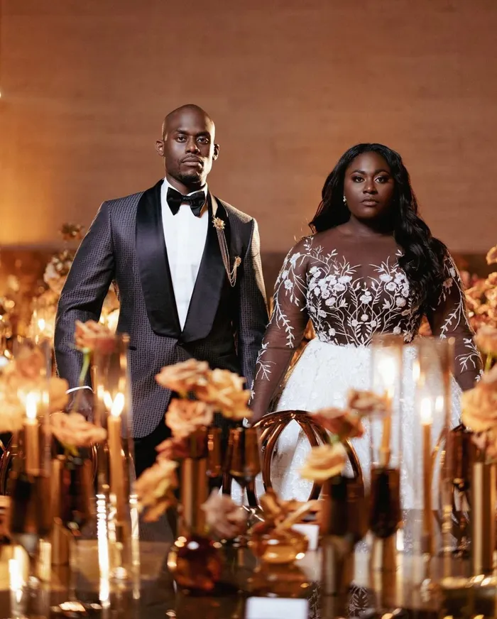 danielle brooks wedding dress designer Danielle Brooks Wore Christian Siriano and Alonuko for Her Glamorous Winter  Wedding