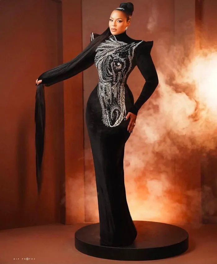 Actress Jessica Nkosi-Dlamini's look for the Hollywoodbets Durban July 2026.