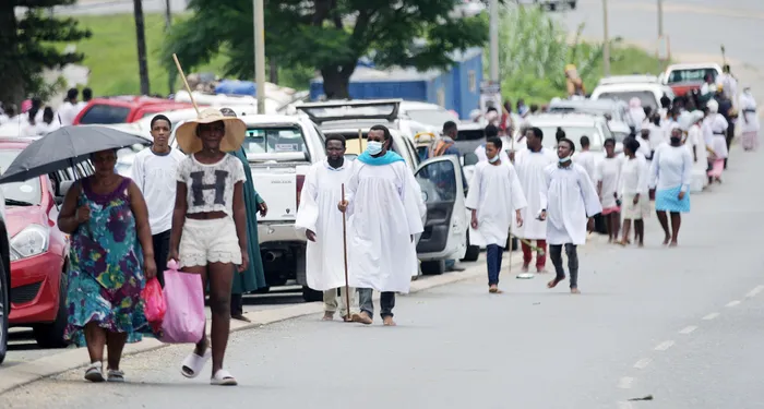 The mayors of eThekwini, Ilembe and Ndwedwe municipalities held a joint media briefing on the government’s state of readiness to support the pilgrimage to the holy mountain by thousands of Nazareth Baptist Church devotees. File Picture: Bongani Mbatha/African News Agency /ANA