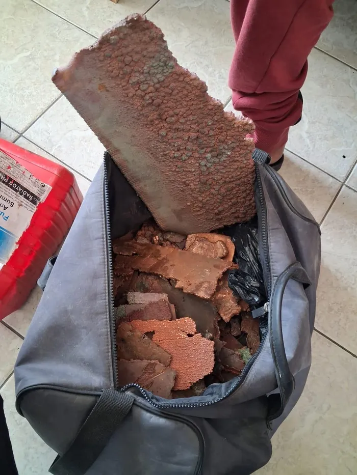 The copper, which is believed to have been stolen from the Durban Port area.