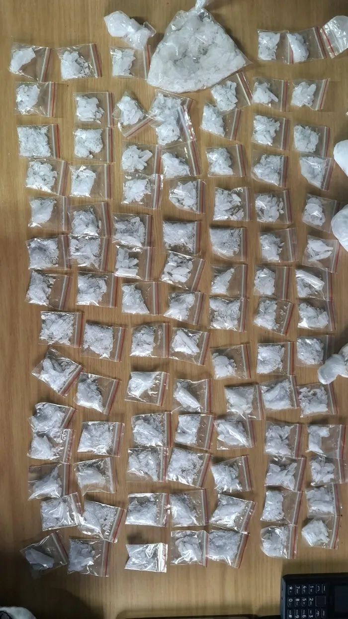 The suspect was allegedly found in possession of 500g of crystal methamphetamine, four kilograms of methcathinone and two kilograms of cocaine powder.