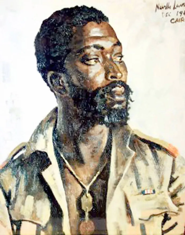 Neville Lewis’s painting of one of the heroes of Tobruk, Job Maseko.