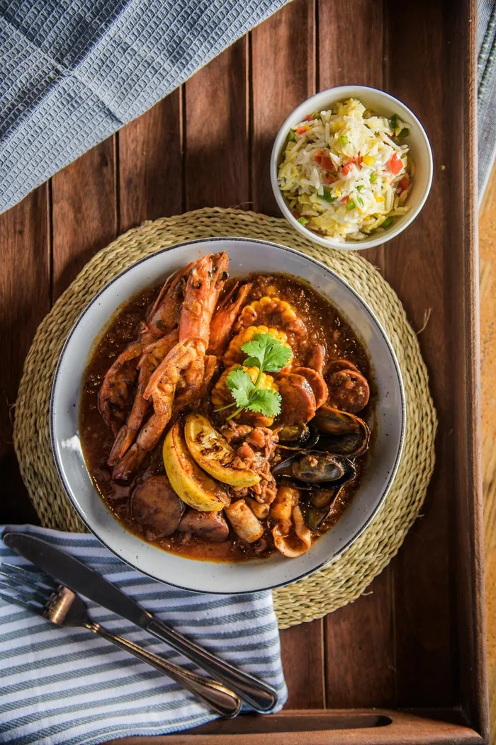 The buttery seafood boil is the main event.