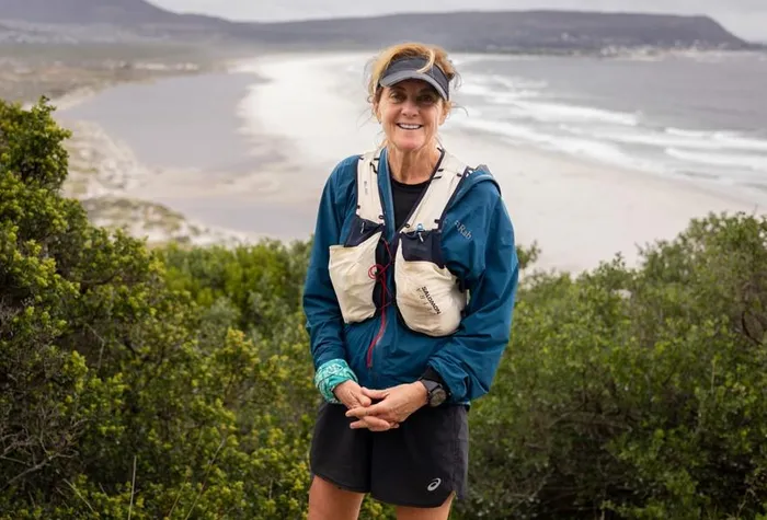 Karoline Hanks climbs Chapman’s Peak as part of her 8,849 m elevation challenge to support Project Noordhoeked in 2025.