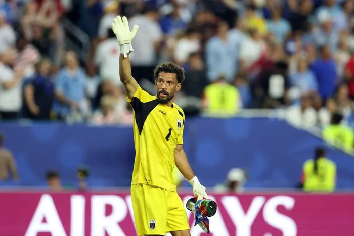 Cape Verde's goalkeeper #01 Vozinha waves at the end of the 2026 World Cup Group H football match between Uruguay and Cape Verde at the Miami Stadium in Miami Gardens on June 21, 2026. Picture: PATRICIA DE MELO MOREIRA / AFP