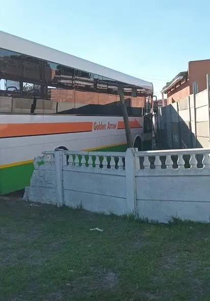 A Golden Arrow Bus crashed into a Gugulethu home, leaving the residents in shock.