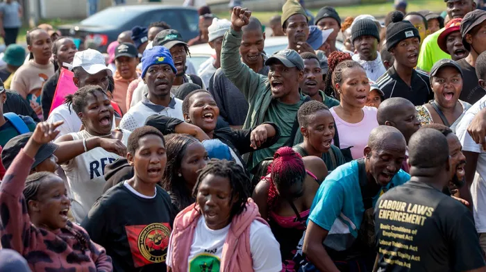 Hundreds of members and supporters of Labour Laws Enforcement marched in Overport on Thursday calling for stricter enforcement of South Africa's labour laws, greater employer accountability, and stronger protection of workers' rights. The march began at Malls Tiles to Star Meats on Sparks Road. There was a heavy police presence monitoring the situation.
