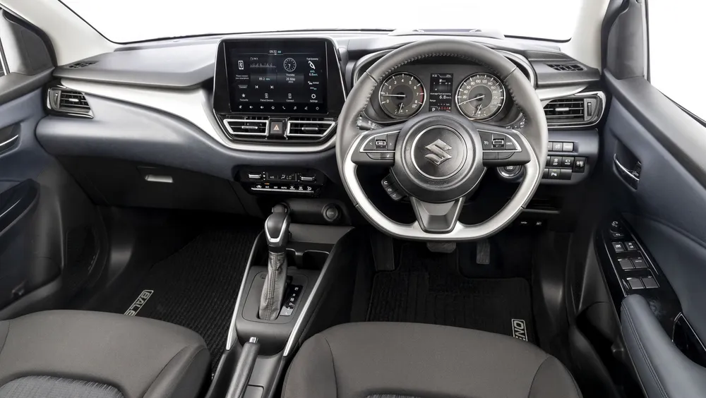 The 2022 Suzuki Baleno Toyota Starlet’s interior.