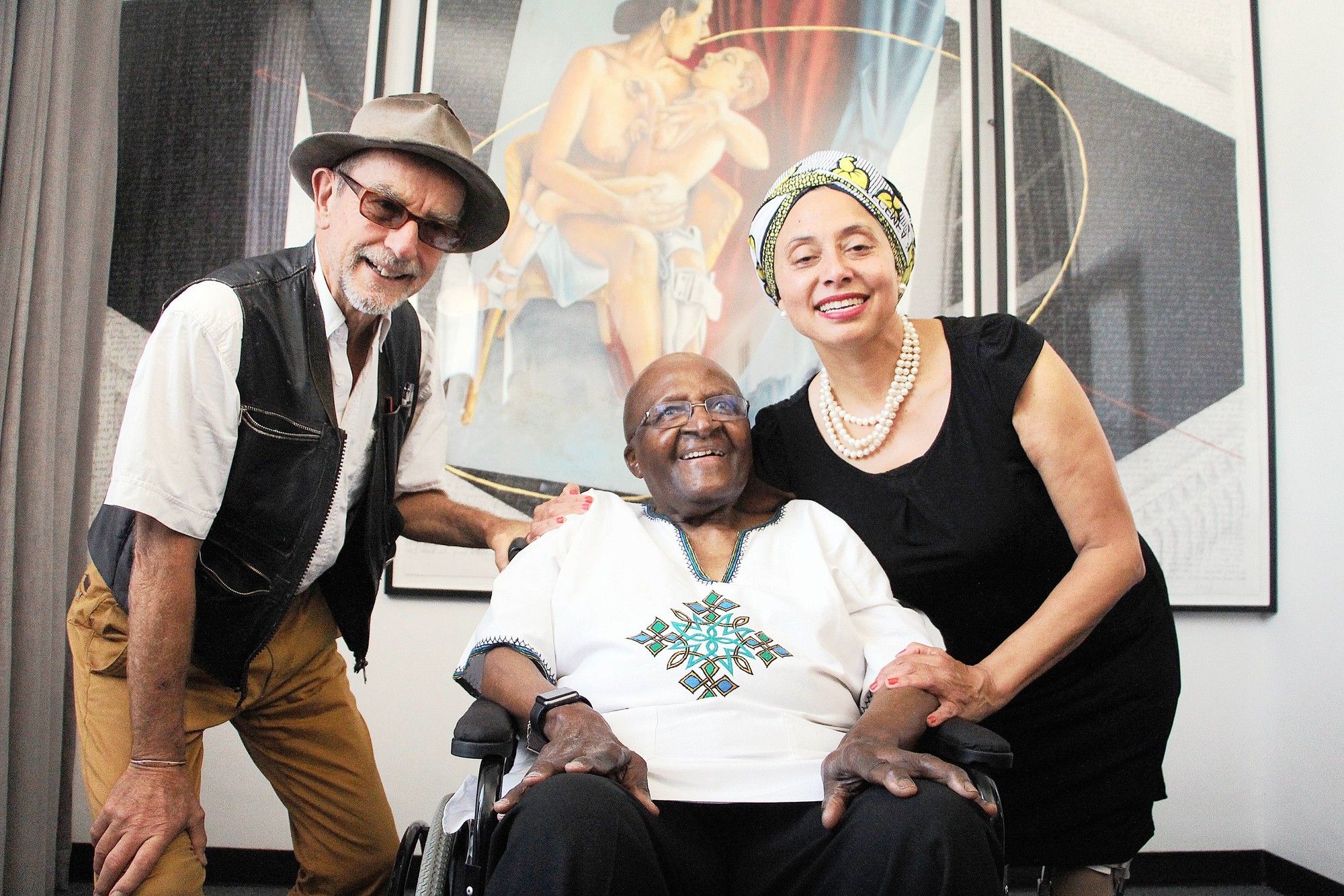 Emotive painting of Artscape's Marlene le Roux and late son unveiled
