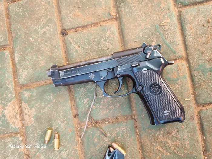 The 9mm firearm found in Molabe Fannie Seribishane possession. 