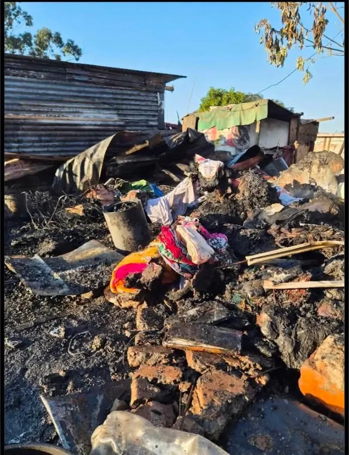 The aftermath of the tragic fire in Pietermaritzburg’s informal settlement.