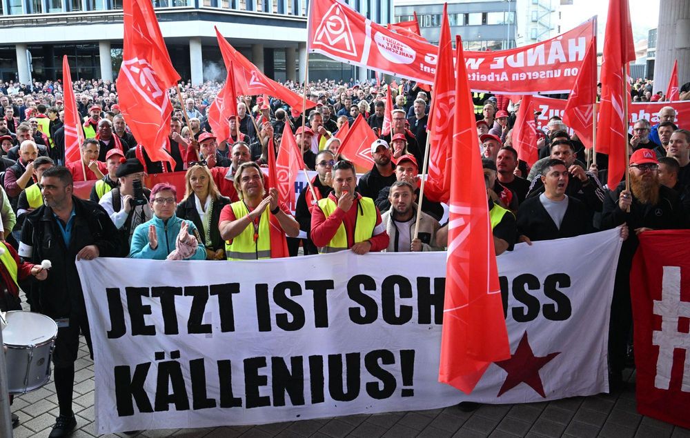 German automotive workers stage mass protests as over 100,000 jobs hang in balance - IOL
