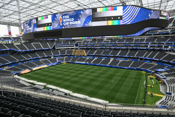 Los Angeles Stadium (temporarily renamed from SoFi Stadium) ahead of the 2026 Fifa World Cup.