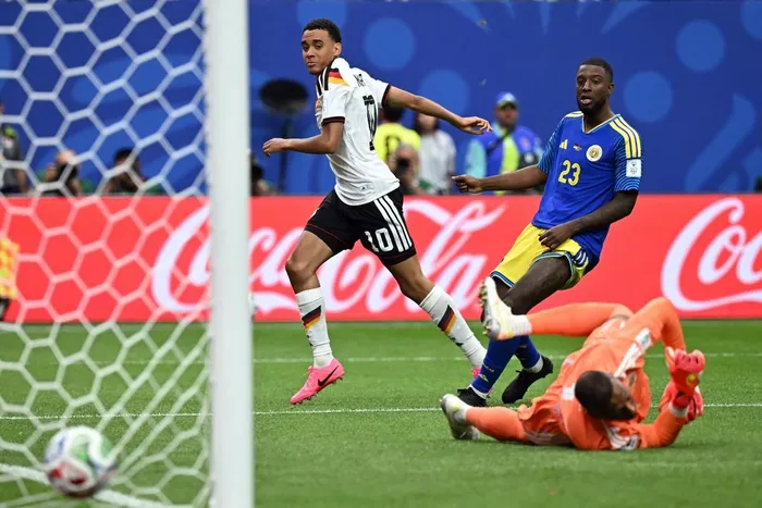 Jamal Musiala scored Germany's fourth goal as teh former champions romped to a 7-1 win over Curacao in their 2026 Fifa World Cup Group E encounter at the Houston Stadium on Sunday night. Photo: AFP