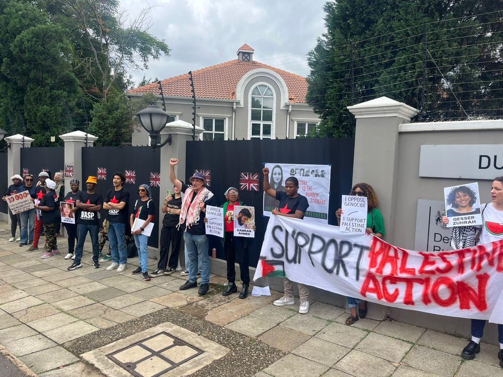 SA pro-Palestine groups demonstrate in support of political prisoners on hunger strike in UK jails