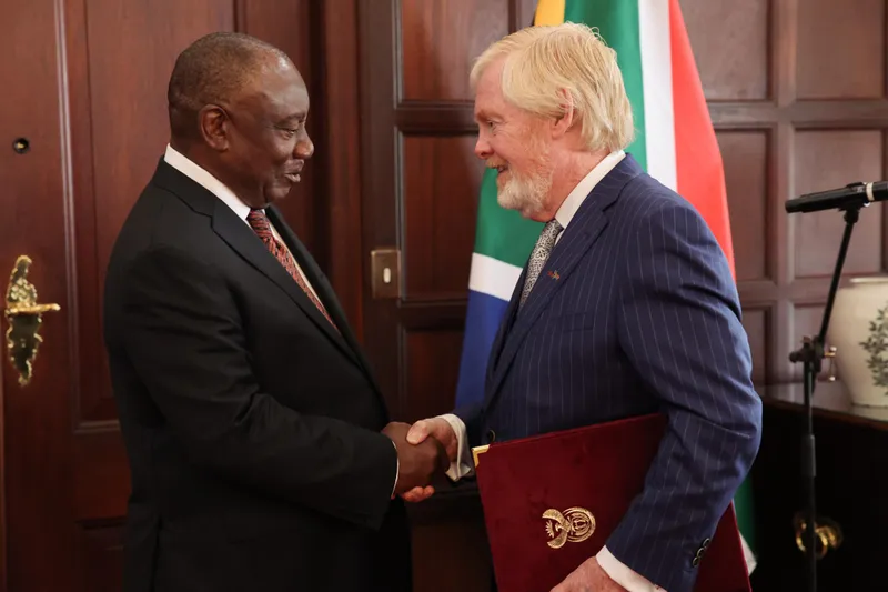 US ambassador ‘falls in love’ with South Africa as he presents credentials to Ramaphosa