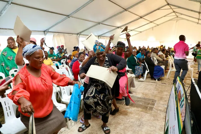 Over 203 residents were granted title deeds during a handover ceremony. Picture: Supplied