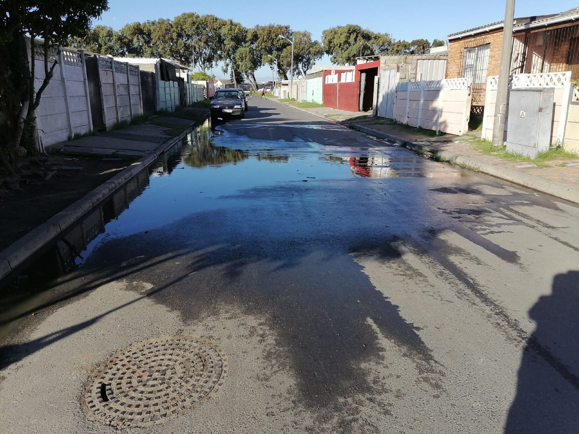 Foul conditions in Cafda after sewer main collapses