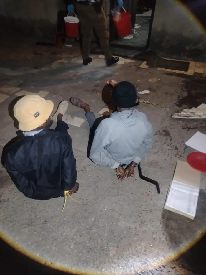 A crime prevention operation in Naledi, Soweto, led to the arrest of two men after officers found a hijacked vehicle being stripped and suspected human organs at the property