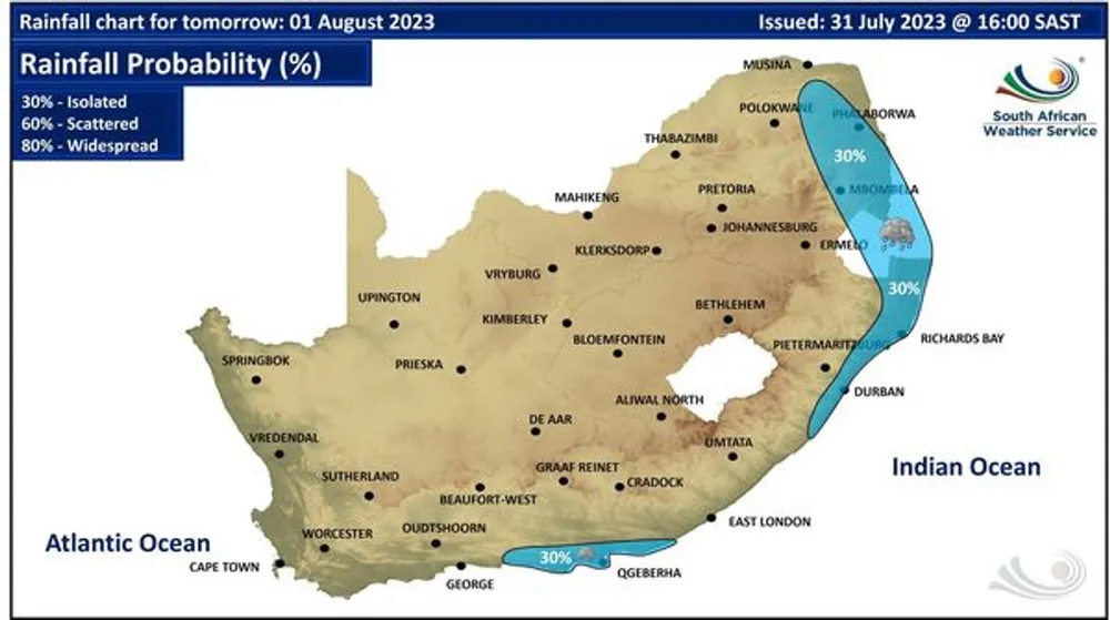 Weather Warning: Rough seas and gale winds over Cape regions, while KZN ...