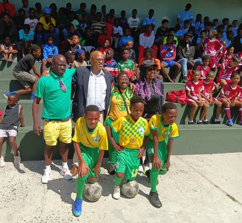 Langa United youth receive new kit from former Babes United stars