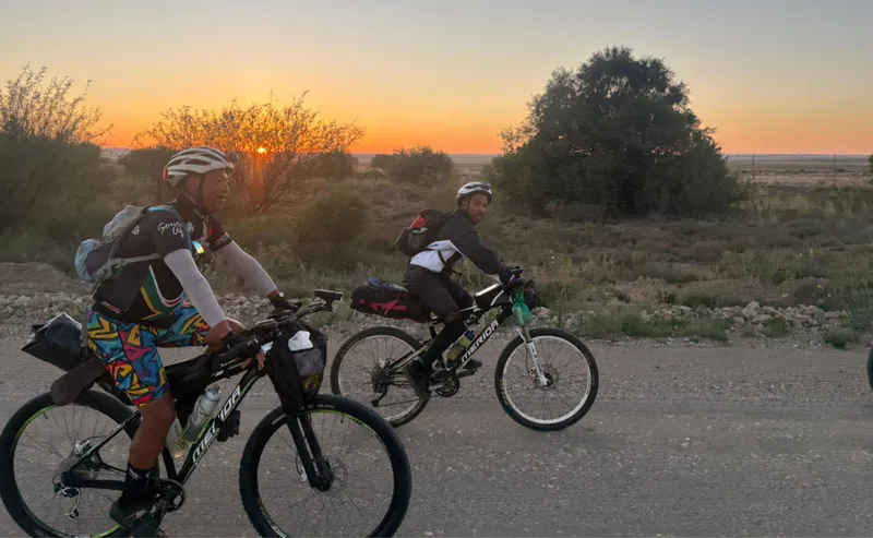 How Heinrich and Jan cycled 1,600 kilometres to fulfil a promise to a child in the dark