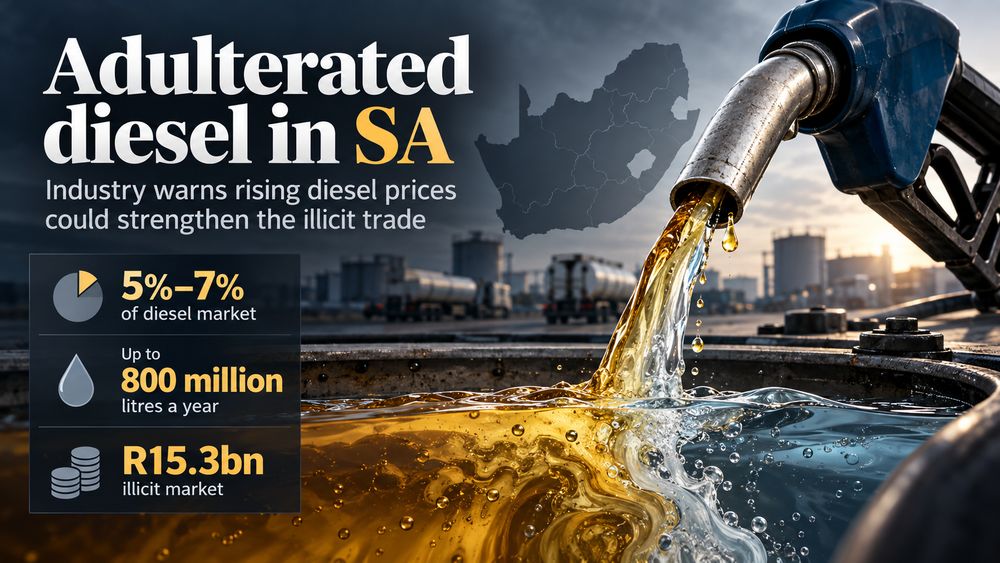 Illicit diesel-paraffin blending could affect up to 800 million litres a year
