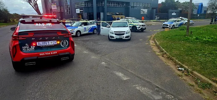 The scene were a man was shot and killed in  Springfield Park.