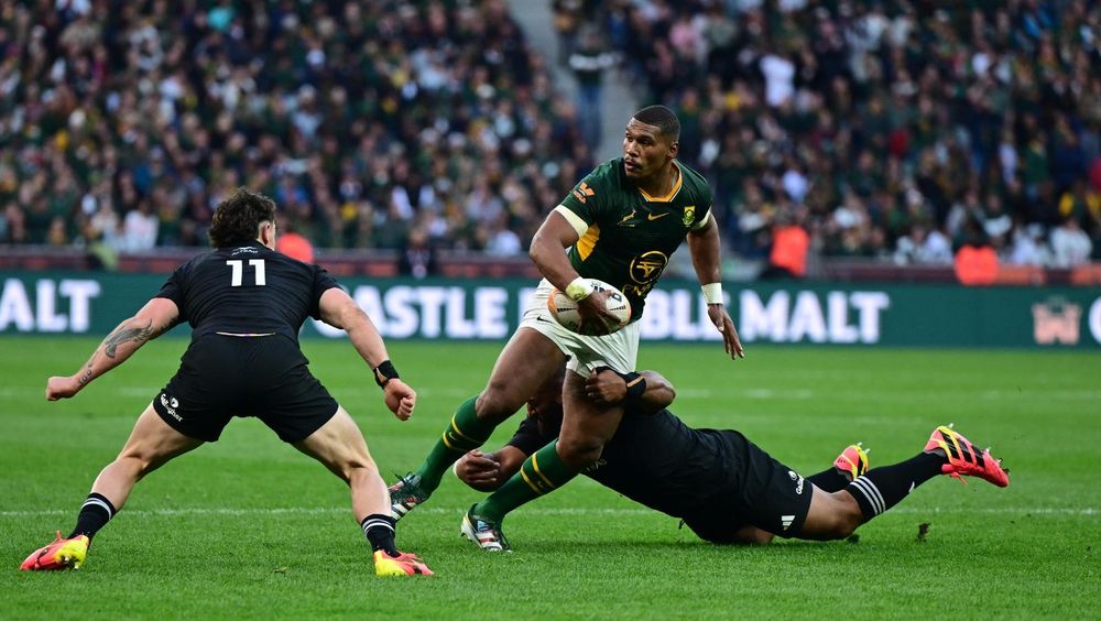 Cheslin Kolbe kicks Springboks to series-levelling win over All Blacks in Cape Town