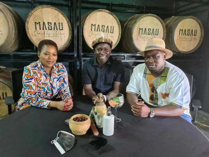 MCD chief executive and master distiller Lameck Garonga, chief financial officer Blessed Magagada and sales and marketing manager Bongiwe Mokhemisa said they had struck the sweet spot with Masau and are on course to producing a genuine African whisky by 2027. Photo supplied.