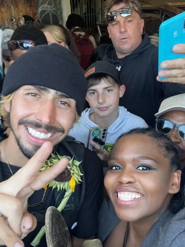 Jason Vanporppal received a heroes welcome when he arrived in Cape Town. 