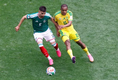 Mexico beat South Africa 2-0 in World Cup opener as Bafana finish with nine men