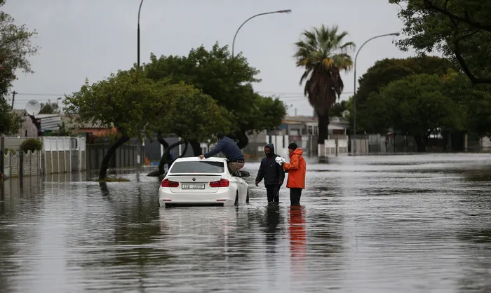 Blocked drains that led to flooded streets caused misery in large parts of Cape Town. Picture: Leon Lestrade/ African News Agency (ANA)