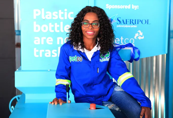 Recycling in Ermelo has received national acclaim, thanks to local entrepreneur Johanna Leshabane’s Bophelo Recycling project. Following a R500,000 donation of equipment and infrastructure in 2019 by the PET Recycling Company (PETCO) and polymer producer Safripol, the business has been lauded for improving the lives and livelihoods of the Ermelo community. (Image: supplied).