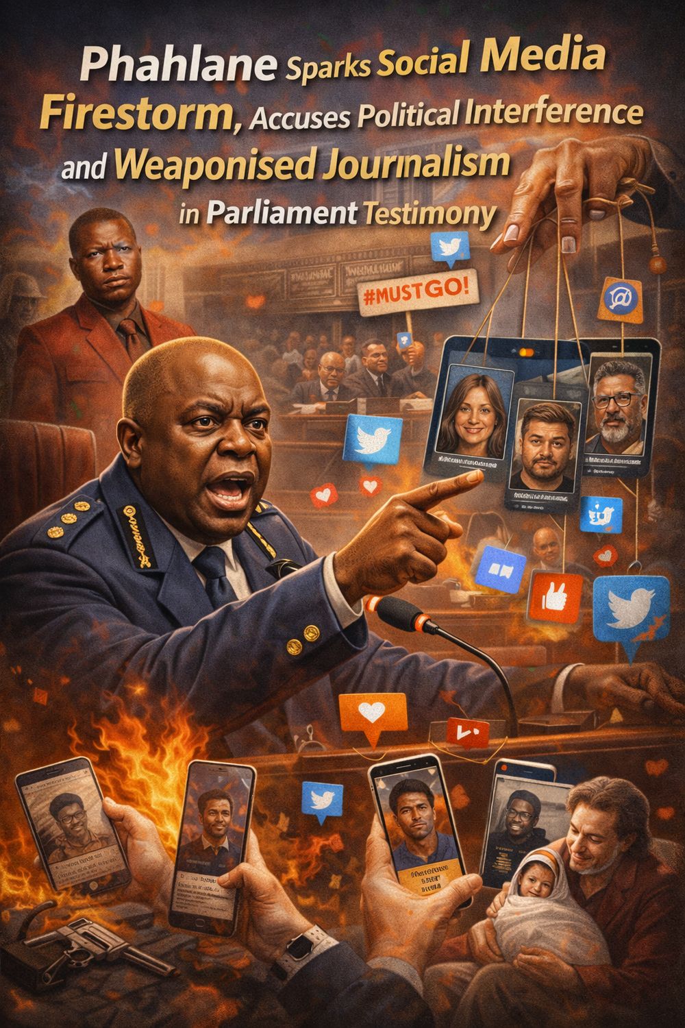 Phahlane Sparks Social Media Firestorm, Accuses Political Interference and Weaponised Journalism in Parliament Testimony