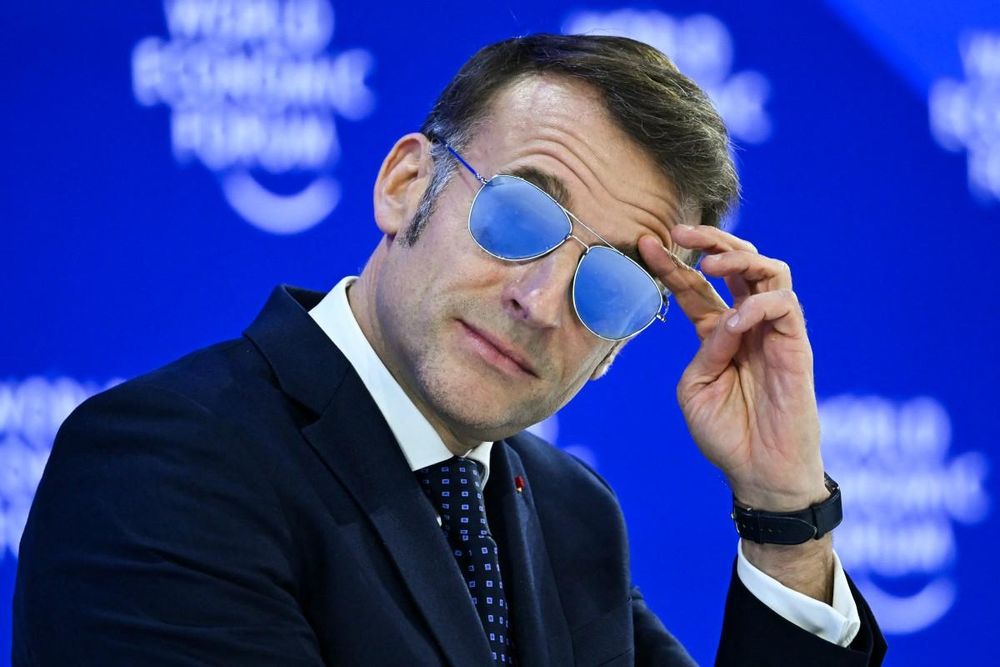 The Eye of the Tiger: Emmanuel Macron’s bold sunglasses choice at WEF explained